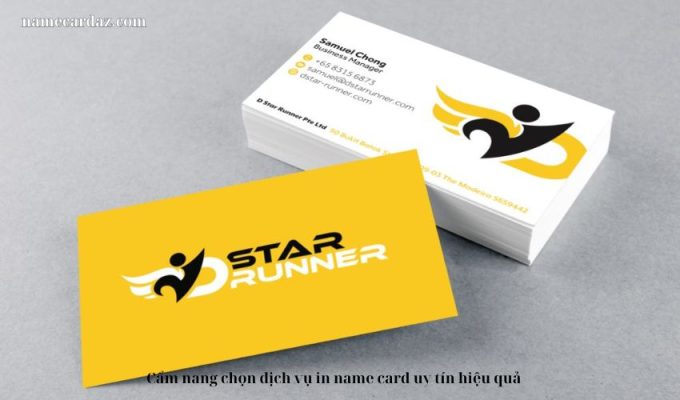 Cẩm nang chọn dịch vụ in name card uy tín hiệu quả