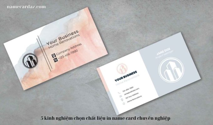 5 kinh nghiệm chọn chất liệu in name card chuyên nghiệp