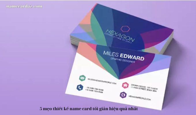 5 mẹo thiết kế name card tối giản hiệu quả nhất